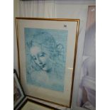 A framed and glazed female study museum print, 48.7 x 59 cm, COLLECT ONLY.