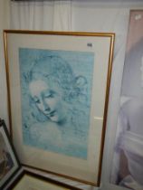 A framed and glazed female study museum print, 48.7 x 59 cm, COLLECT ONLY.