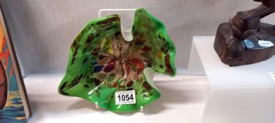 A mixed colours antique glass bowl