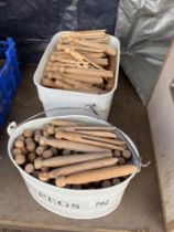 2 tubs of wooden pegs COLLECT ONLY