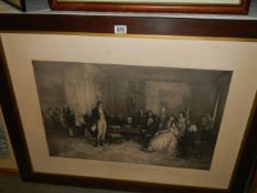 A framed and glazed print entitled 'Burns in Edinburgh', 102 x 79 cm COLLECT ONLY.