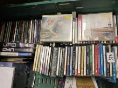 A quantity of music CDs