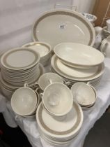 A Lenox Rondelle dinner service includig 12 place settings (3 Soup bowls missing)