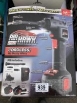 An air hawk cordless tyre inflator