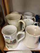 6 ceramic tankards