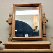 A pine dressing table mirror on stand COLLECTION ONLY