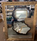 Gold Framed Bevelled mirro