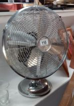 A Stanley Steel desk fan COLLECT ONLY