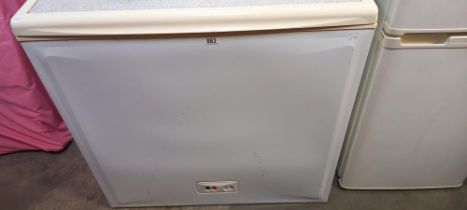 A half chest freezer