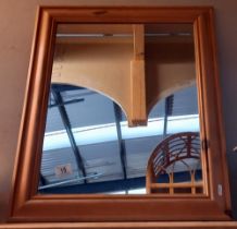 A pine framed mirror 52cm x 62cm COLLECT ONLY
