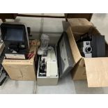 2 8mm Cine projectors, A Magnon 800, A Cinerex Su200 & Goko slide viewer