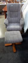 A reclining chair & footstool COLLET ONLY