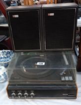 A vintage Philips record player & A boxed RH400 big sound speakers COLLECT ONLY