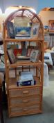 A bamboo wall unit with drawers COLLECT ONLY