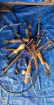 A quantity of assorted screwdrivers & other hand tools