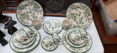 A vintage green ivy tea / dinner service COLLECT ONLY