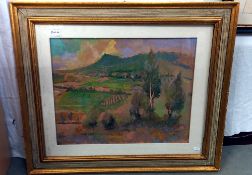 A framed & glazed oil on board, impressionist style French/Italian landscape signed Bartoli COLLECT