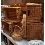 A quantity of Wicker baskets including picnic baskets COLLECT ONLY