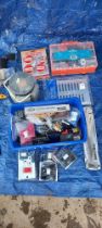 A quantity of electrical sundries including fixings, sockets, screws etc