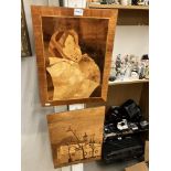 A pair of marquetry images
