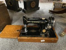 A vintage Singer sewing machine serial no EB887478 COLLECT ONLY