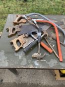 An assortment of bow & hand saws