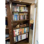 A tall 6 shelf oak bookcase (Width 83cm x Depth 32cm x Height 192cm) COLLECT ONLY