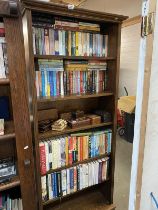 A tall 6 shelf oak bookcase (Width 83cm x Depth 32cm x Height 192cm) COLLECT ONLY