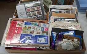 A tray of stamps & First Day Covers