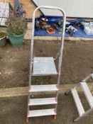 A pair of aluminium step ladders