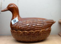 A Portmeirion duck egg dish COLLECT ONLY