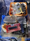 2 boxes of miscellaneous workshop items