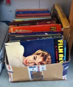 A box of vintage film review books