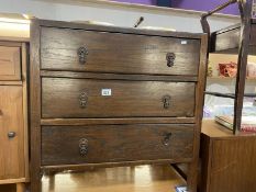 A 1930s oak chest of drawers COLLECT ONLY
