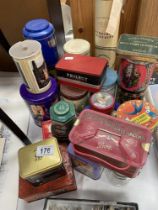 A good selection of collectors tins