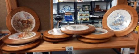 9 Wooden mount ceramic stands