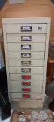 A 10 drawer metal filing cabinet COLLECT ONLY