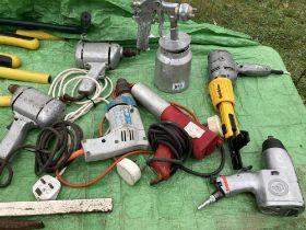 A quantity of vintage power tools