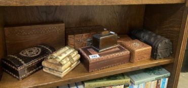 A good varied selection of wooden trinket boxes