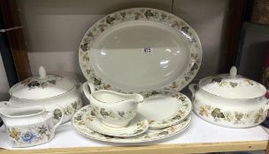 A quantity of Royal Doulton Larchmont Ceramic tureens and plates