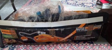 A boxed Einhell BG-EC 1840 electric chainsaw COLLECT ONLY