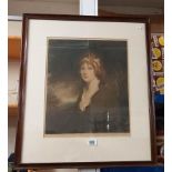 T. Hamilton Crawford A framed and glazed engraving of Lady Helen Hall COLLECT ONLY