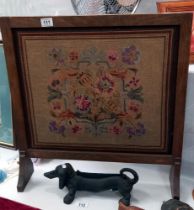 A framed Woolworth tapestry fire screen COLLECT ONLY