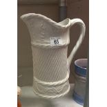 A large white glazed Portmeirion peace jug COLLECT ONLY