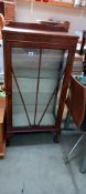 A vintage antiques cabinet (1 Pane of glass A/F) COLLECT ONLY