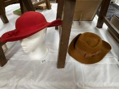 2 Wide brimmed hats