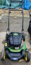A John Deere petrol lawn mower needs attention COLLECT ONLY