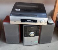 A Steeple Tone record player & Sony midi system