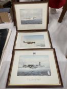 3 Framed & glazes prints of military aircraft COLLECT ONLY