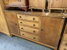 An oak sideboard 2 doors, 4 drawers (Includes 2 cutlery drawers) (150cm x 52cm x 92cm) COLLECT ONLY